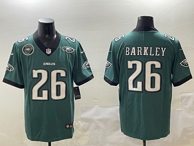Men Philadelphia Eagles #26 Barkley Green Second generations 2025 Nike Vapor Limited NFL Jersey style 209->philadelphia eagles->NFL Jersey